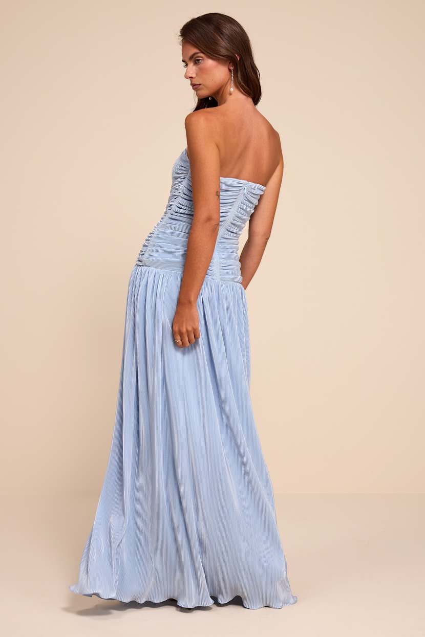 blue plisse maxi dress Lulus | Light Drop Waist | Womens | Small (Available in XS, M, L, XL) Zapakasa Women 2 Piece