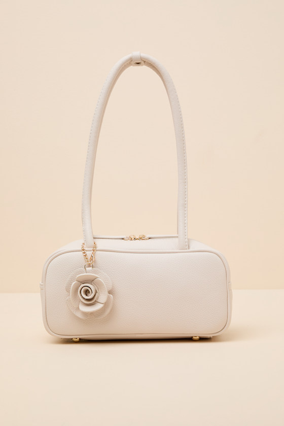 Judy Beige East-West Shoulder Bag 1