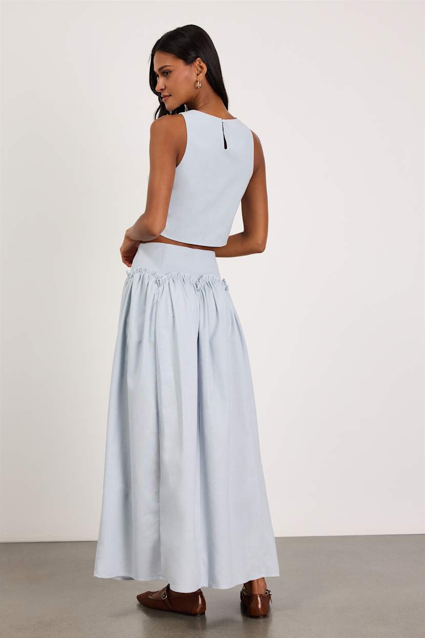 two piece casual maxi dress Long Sleeve Embellished Two Piece Maxi Dress White