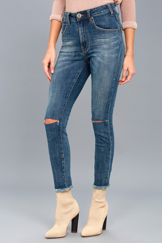 dark blue skinny jeans