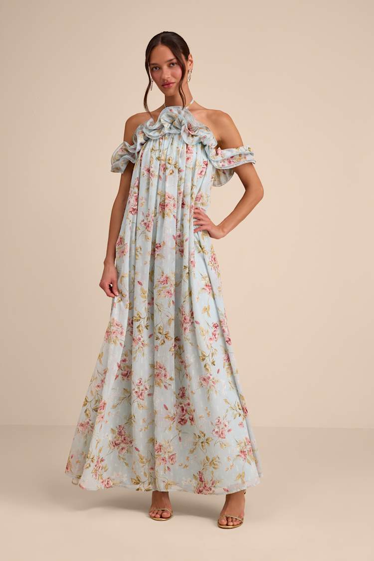 floral cut out maxi dress Rhythm Bora Bora Floral Cut Out Maxi Dress