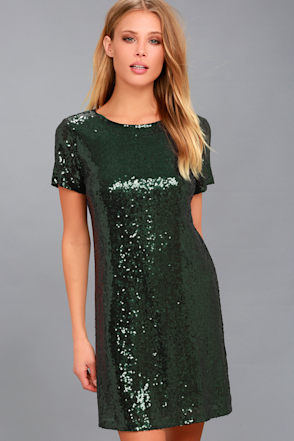 green sequin dress lulus Stunning Dark - Sequin Sheath Dress 5/27/25 mc