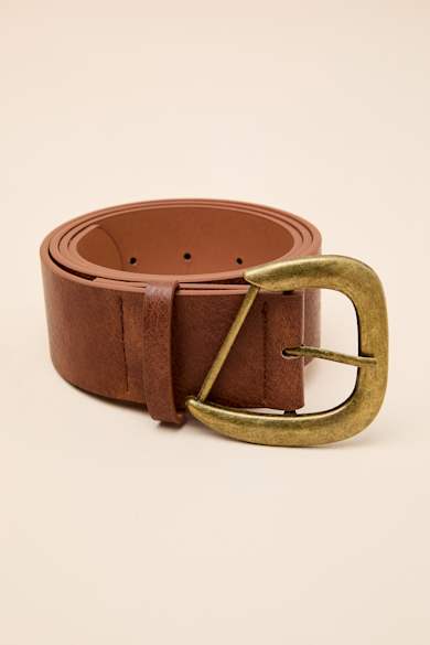 Women Faux Leather Belt Solid Color with Gold Curved Pin Buckle for Jeans Women Faux Leather Chic Belts for Jeans Pants Fashion Ladies  main image 3
