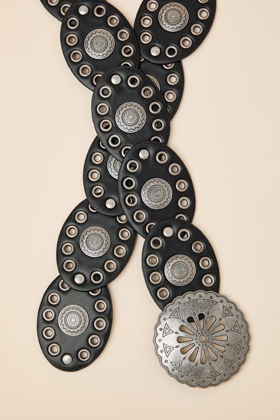 Emmylou Black Chunky Concho Belt - thumbnail 5