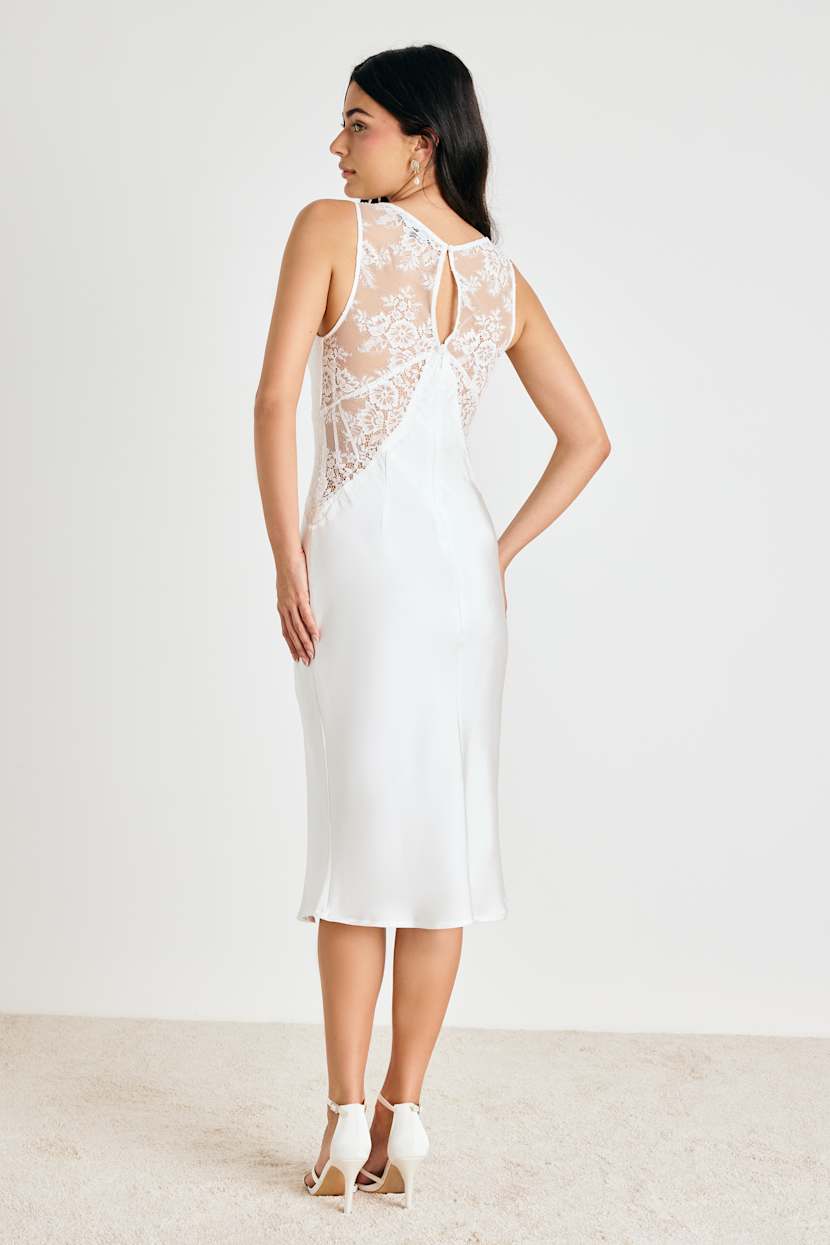alemais scarlett midi dress Alémais Scarlet Linen-Silk Embellished One-Shoulder Gown