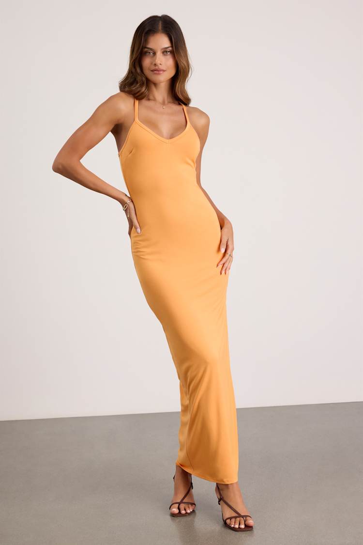 v-neck jersey maxi dress Porcelain Twist-Front Jersey Maxi Dress M main image 1