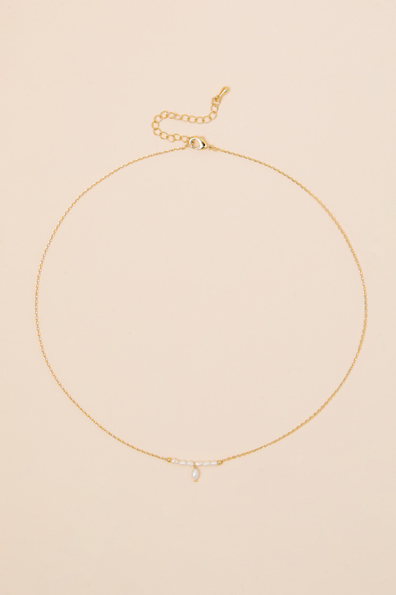 Kyrie Gold 14KT Pearl Necklace 1