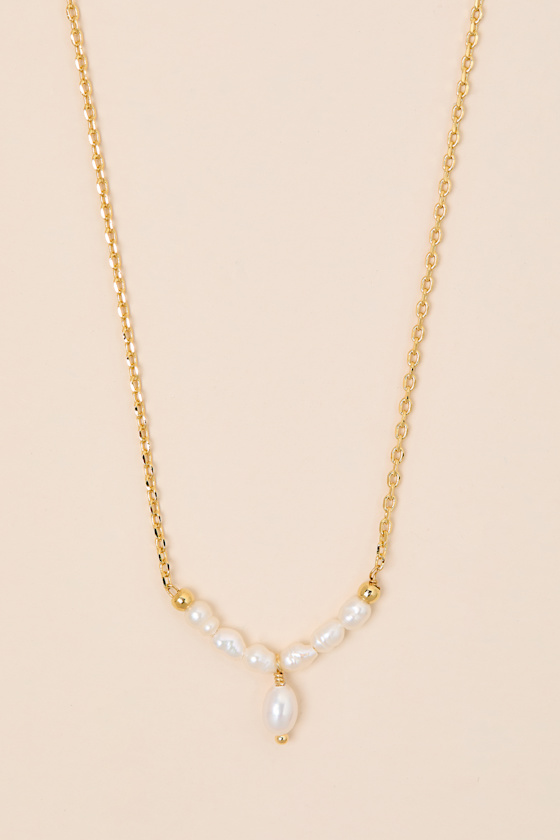 Kyrie 14KT Gold Pearl Necklace - thumbnail 4