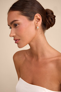 Talon Gold Layered Rhinestone Hoop Earrings 1