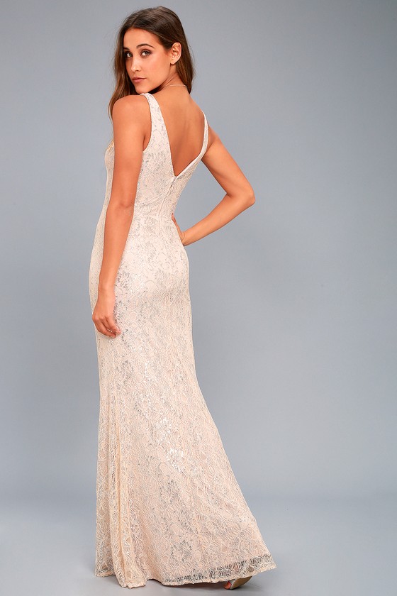 blush maxi gown