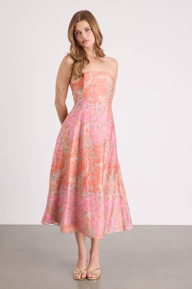 elegant beaded dresses PRETTYGARDEN Women's Fall Wedding Guest Dresses Boho Floral Long Sleev