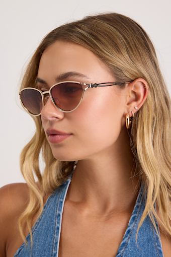 Duchess Gold Gat-Eye Sunglasses 1