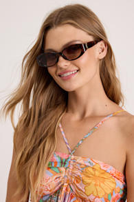 Simone Brown Tortoiseshell Cat-Eye Sunglasses 1