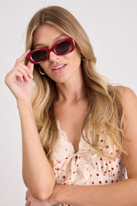 Wilson Red Cat-Eye Sunglasses 1