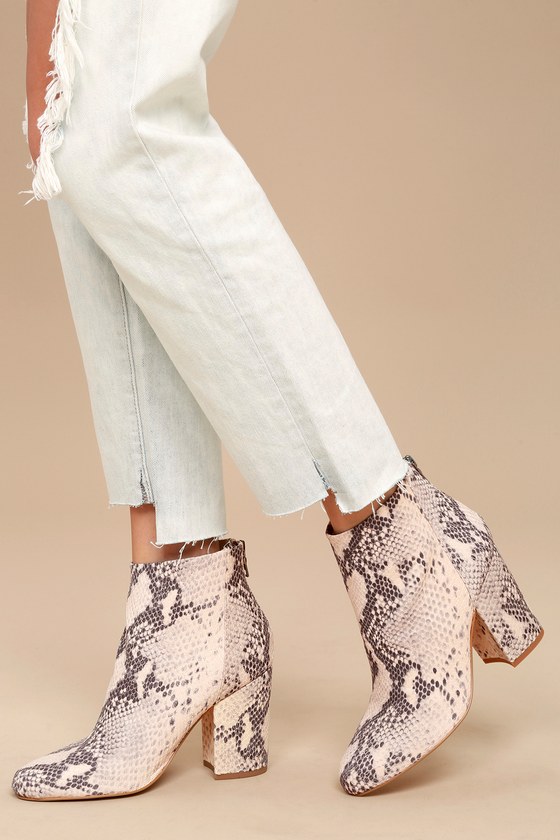 snakeskin booties lulus