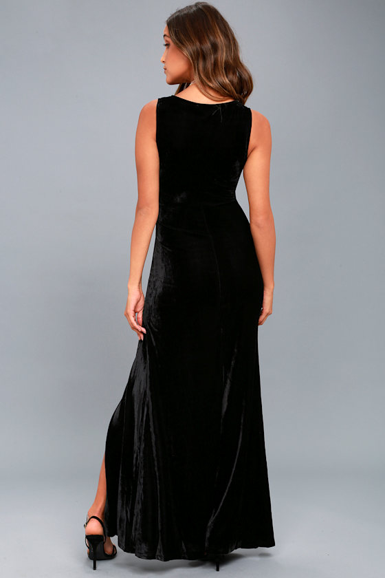 Sexy Black Maxi Dress Velvet Maxi Dress Sleeveless Maxi Lulus