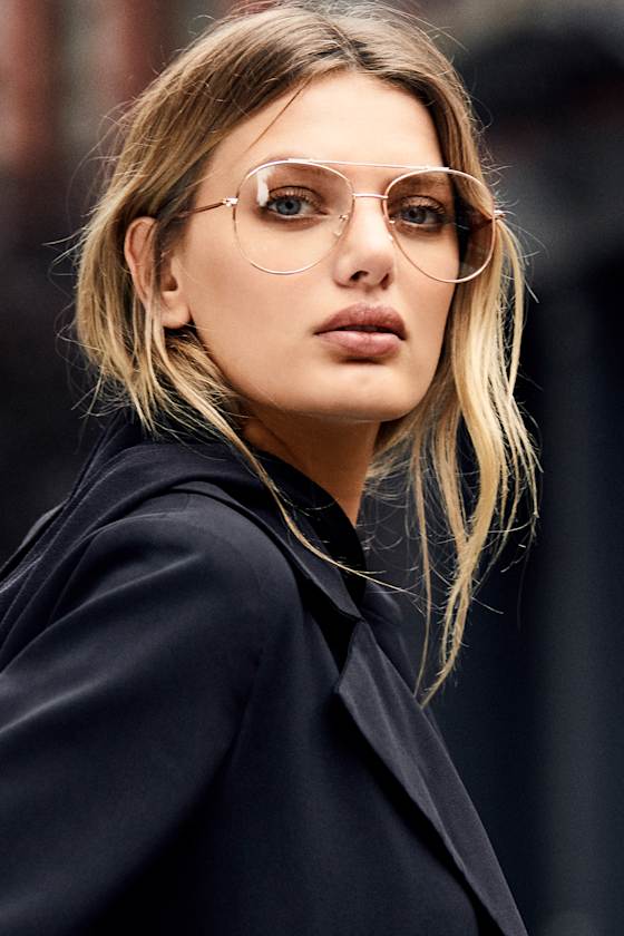 Chic Clear and Rose Gold Glasses - Aviator Glasses - Lulus