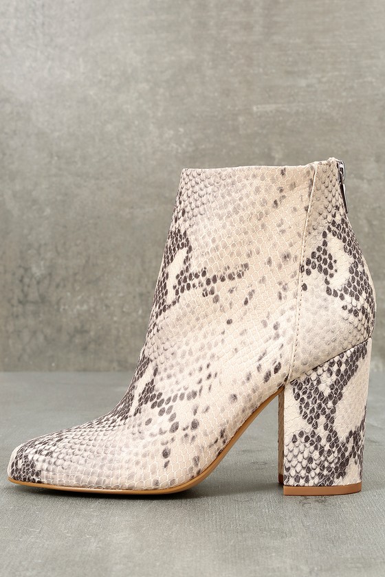 snake print booties steve madden