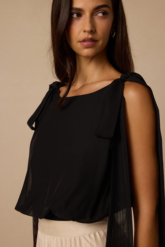 Leonie Black Tie-Strap Bodysuit - thumbnail 4