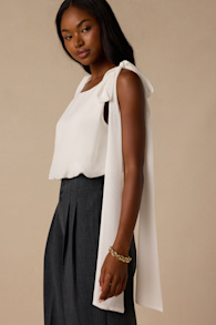 Leonie Ivory Tie-Strap Bodysuit 1