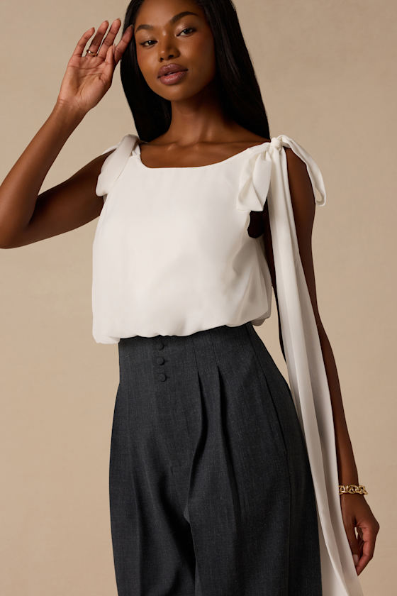 Leonie Ivory Tie-Strap Bodysuit 3