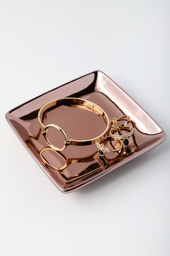 Fringe Studio Rose Gold Ceramic Tray Rose Gold Tray Lulus