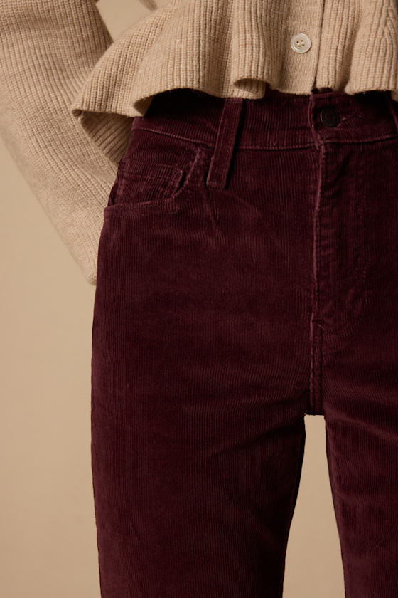 Ribcage Chocolate Brown Corduroy Flare Jeans - thumbnail 5