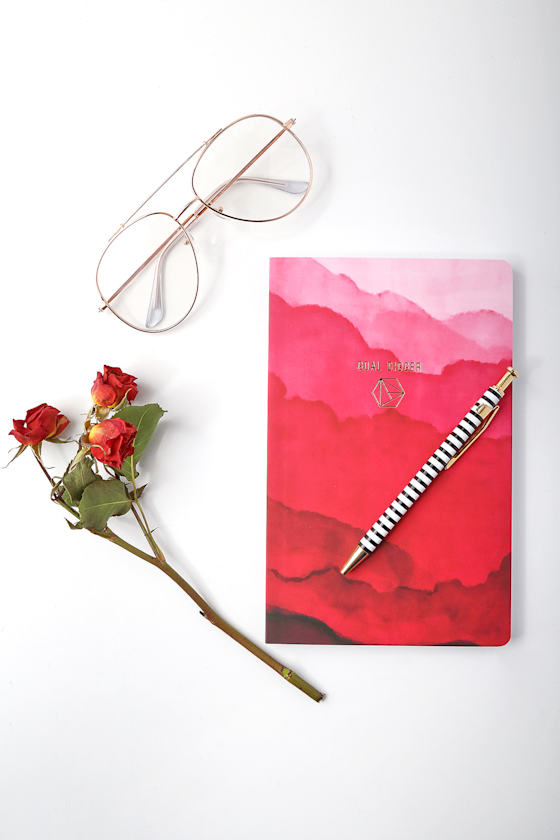 Denik Goal Digger Pink Print Layflat Lined Notebook 1