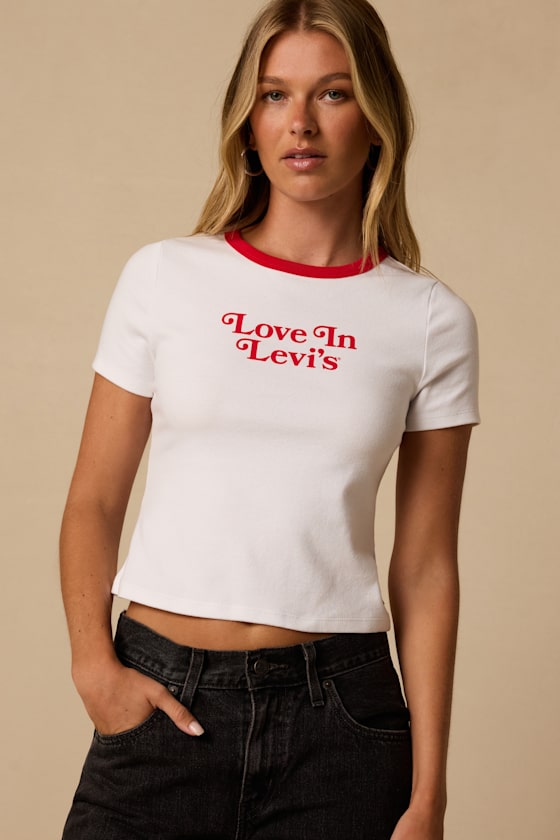 008A70016: LOVE IN LEVI'S BRIGHT WHITE / TRUE RED 1