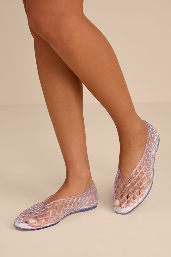 Jam Crystal Sheer Jelly Flats - thumbnail 3