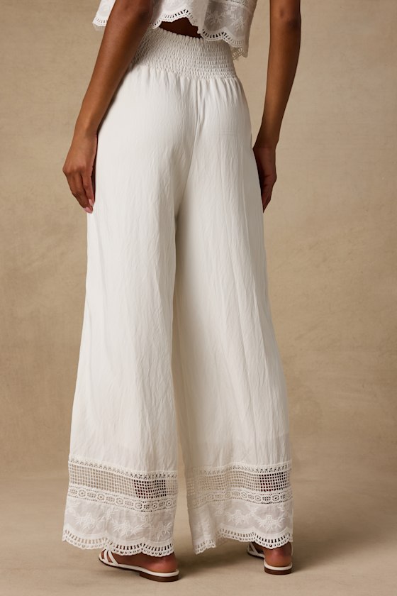 White Cotton Set - Cotton Pants Set - White Cotton Pants - Pants