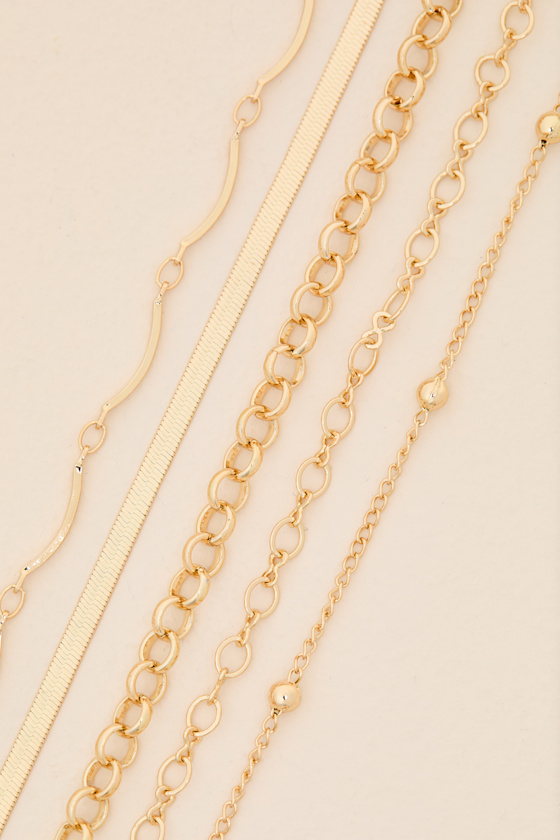 Kori Gold Five-Piece Bracelet Set - thumbnail 4