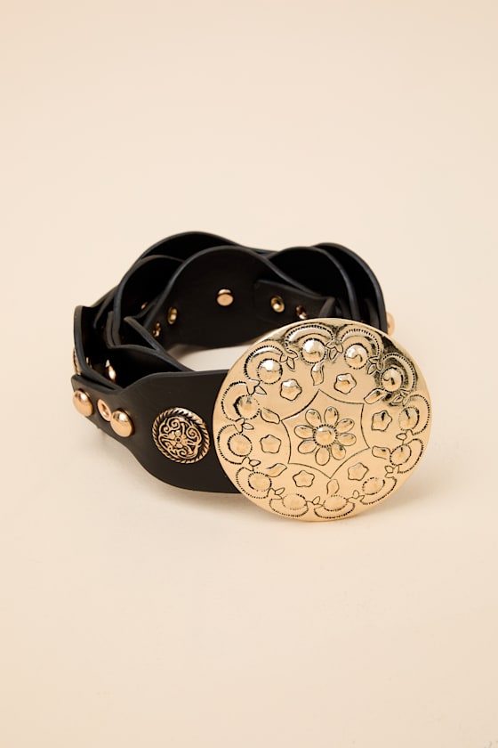 Winx Black Studded Concho Belt 2