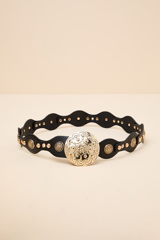 Winx Black Studded Concho Belt - thumbnail 5