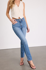 Wedgie Slim Medium Wash High-Rise Jeans 2