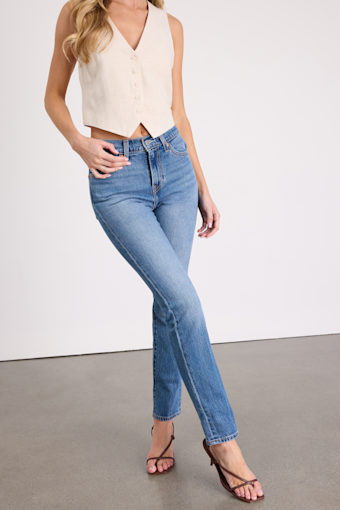 Wedgie Slim Medium Wash High-Rise Jeans 2