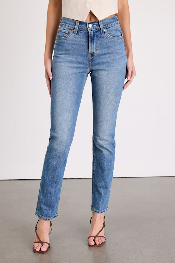 Wedgie Slim Medium Wash High-Rise Jeans - thumbnail 4