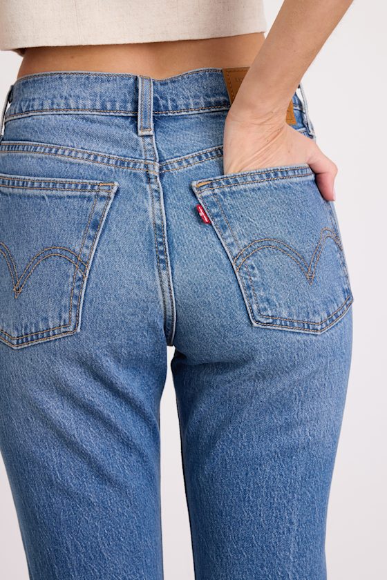 Wedgie Slim Medium Wash High-Rise Jeans 5