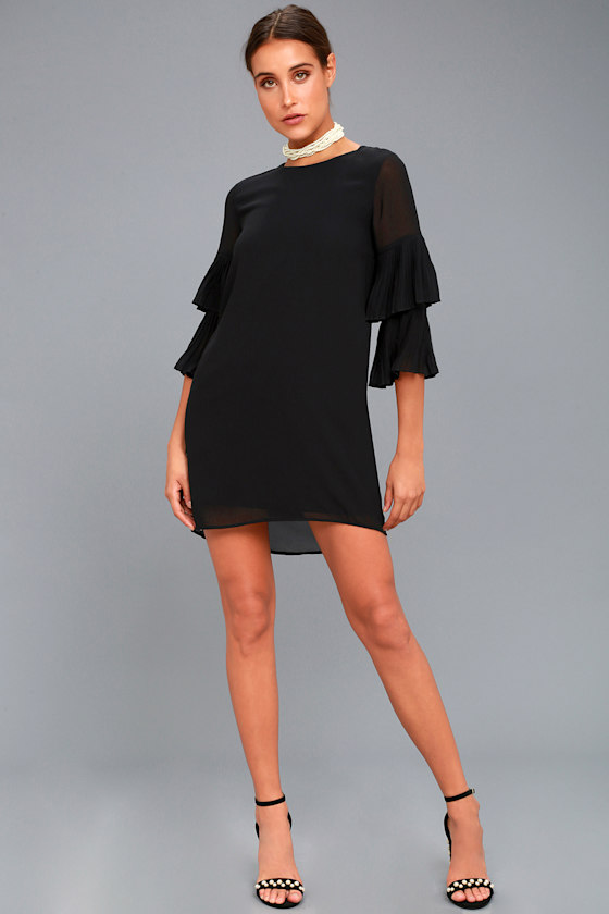 Move and Shake Black Shift Dress 2