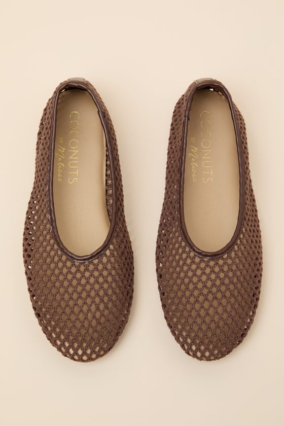 Marta Chocolate Woven Ballet Flats - thumbnail 5