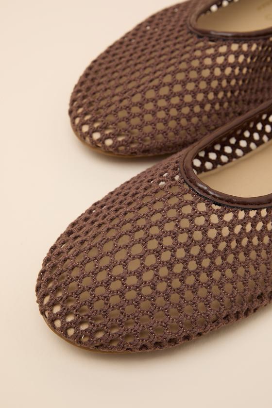 Marta Chocolate Woven Ballet Flats - thumbnail 6