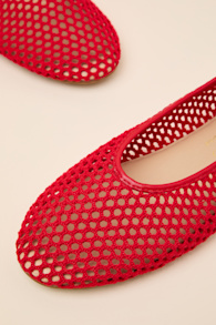 Marta Red Woven Ballet Flats 3