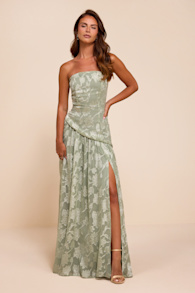 Allison Sage Floral Burnout Drop Waist Maxi Dress 1