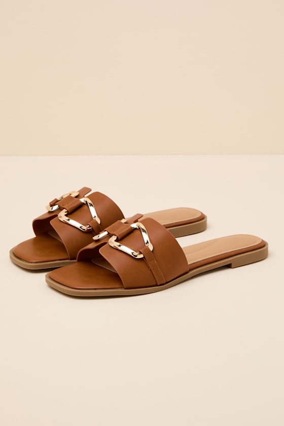 Barrett Tan Slide Sandals - thumbnail 6