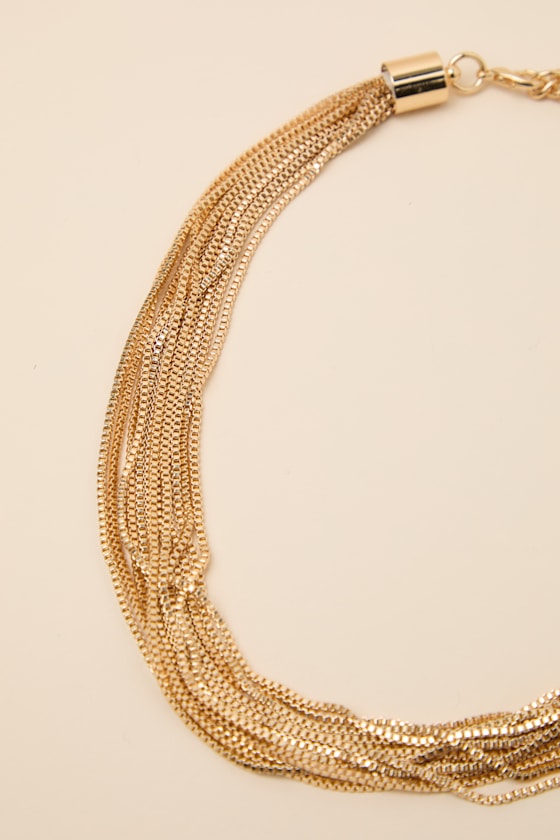 Ariadne Gold Chunky Layered Necklace - thumbnail 5