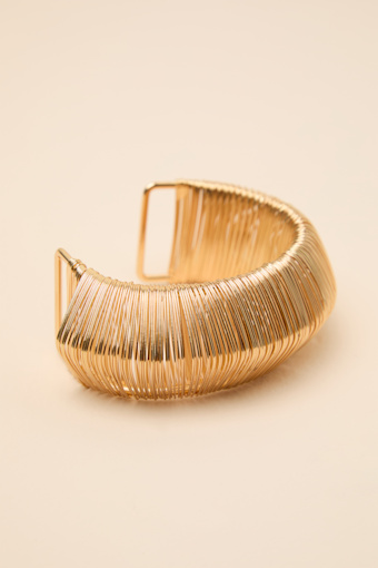 Blanche Gold Chunky Cuff Bracelet 2