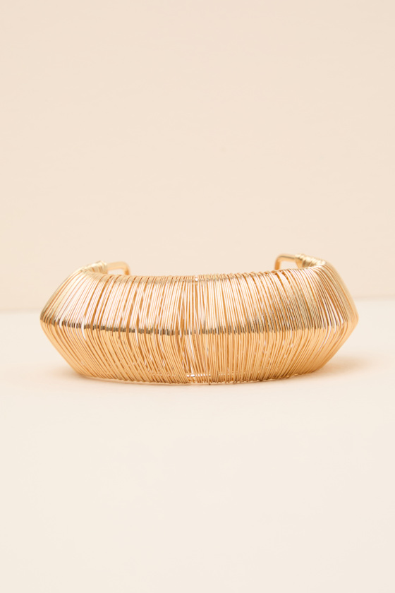 Blanche Gold Chunky Cuff Bracelet - thumbnail 5