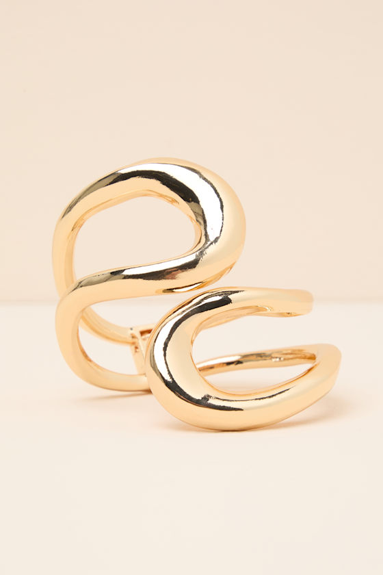 Cade Gold Wrap Cuff Bracelet 2