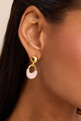 Welles Gold Stone Drop Earrings 1