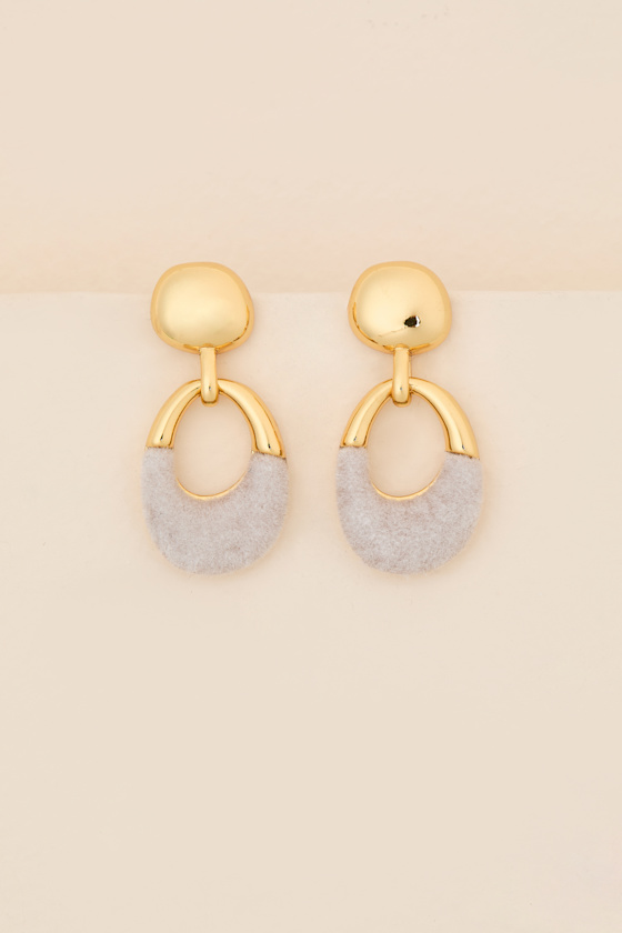 Welles Gold Stone Drop Earrings 2